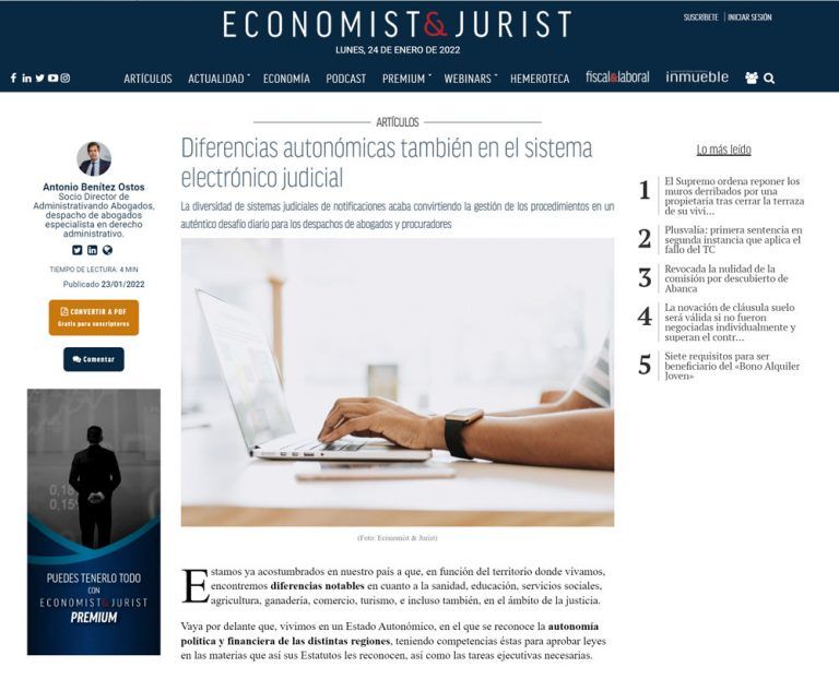 aparicion-en-prensa-economist-jurist-diferencias-autonómicas-sistema-electrónico-judicial
