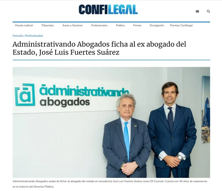 Administrativando Abogados ficha al ex abogado del Estado, José Luis Fuertes Suárez
