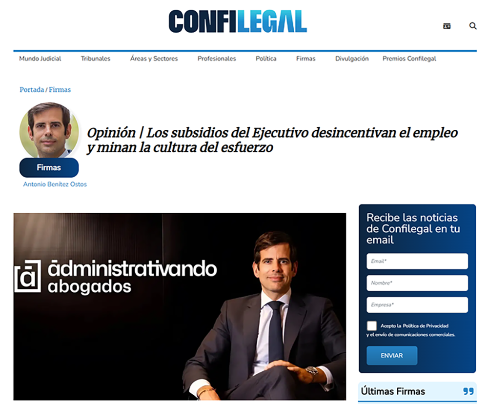 Los subsidios del Ejecutivo desincentivan el empleo y min_ - [confilegal.com]