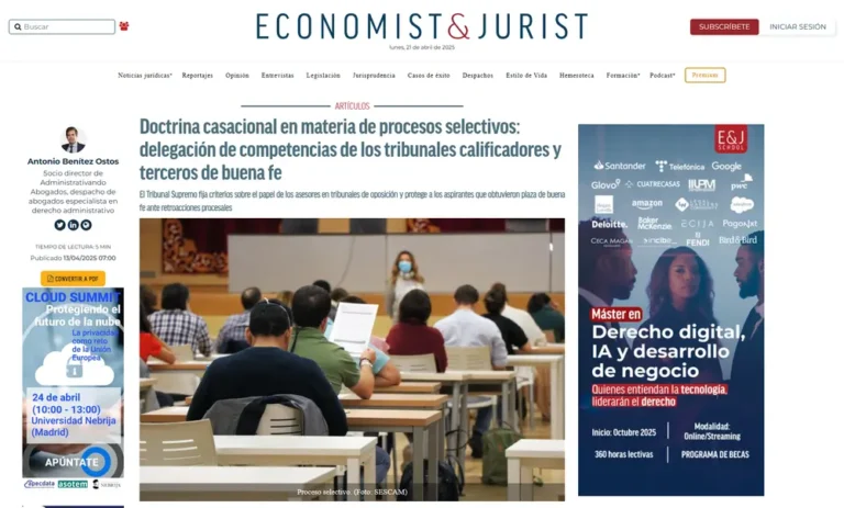 Doctrina casacional en materia de procesos selectivos - E&J_ - [www.economistjurist.es]