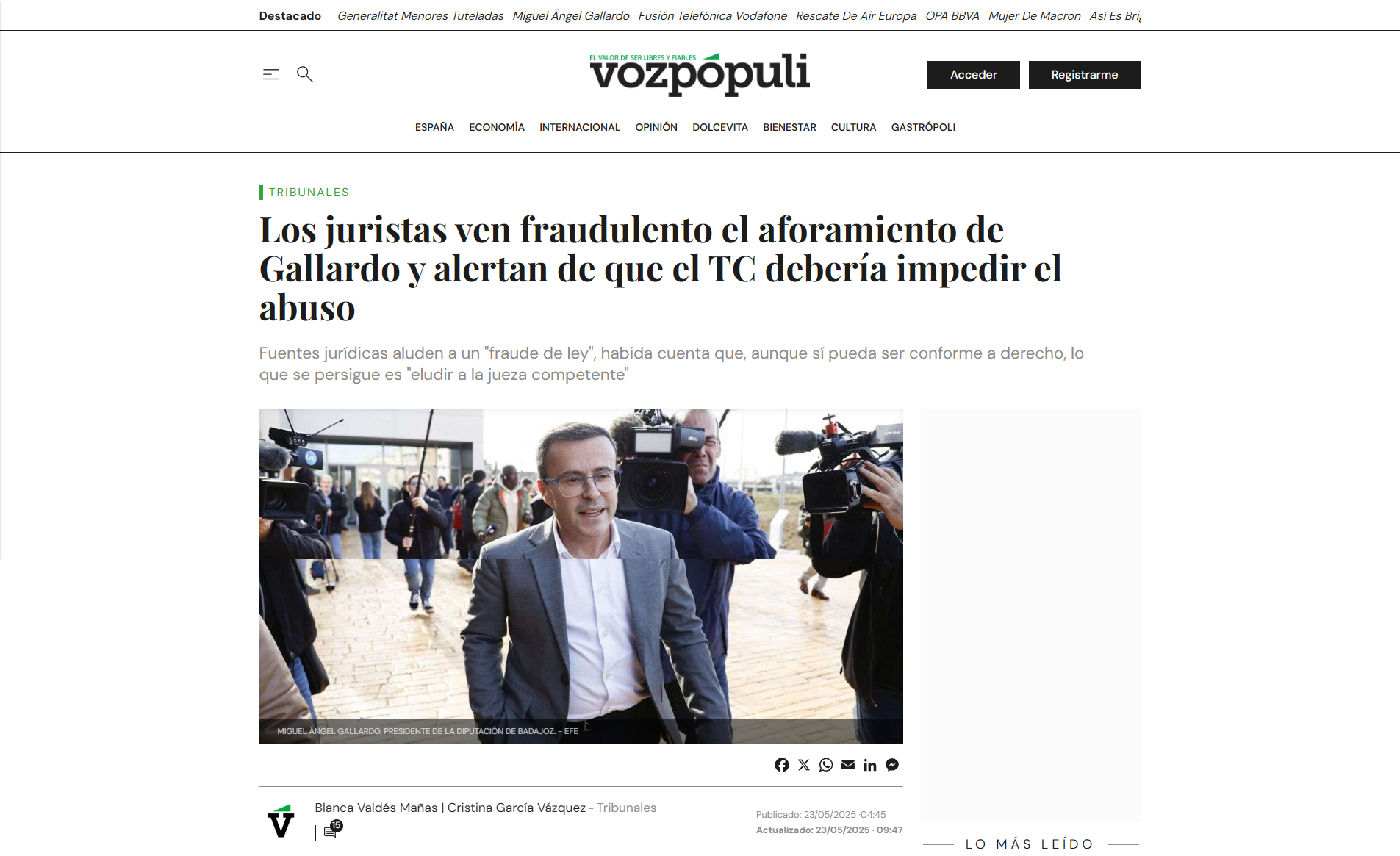 Los-juristas-ven-fraudulento-el-aforamiento-de-Gallardo-y-alertan-de-que-el-TC-debería-impedir-el-ab