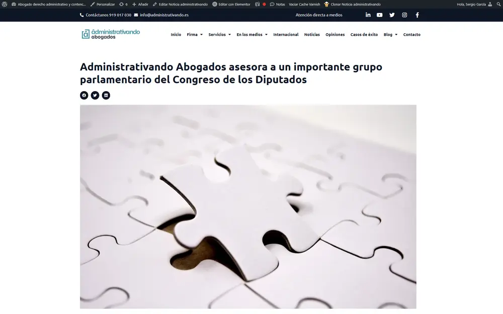 Administrativando Abogados asesora a un importante grupo parlamentario del Congreso de los Diputados