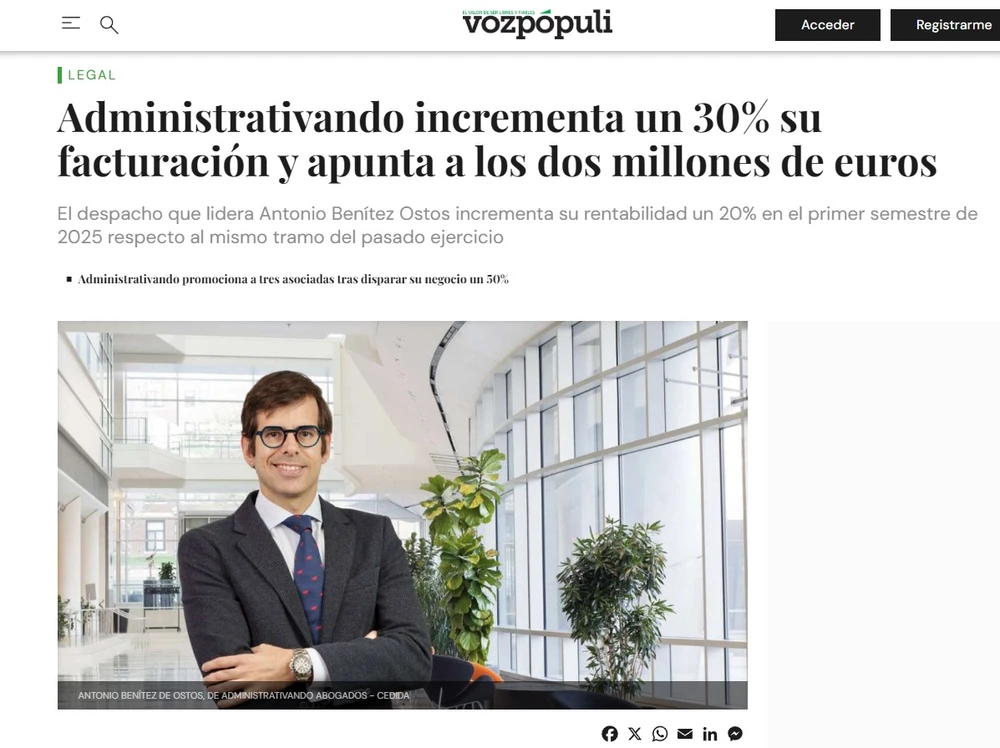 Administrativando incrementa un 30 su facturación y apunta a los dos millones de euros