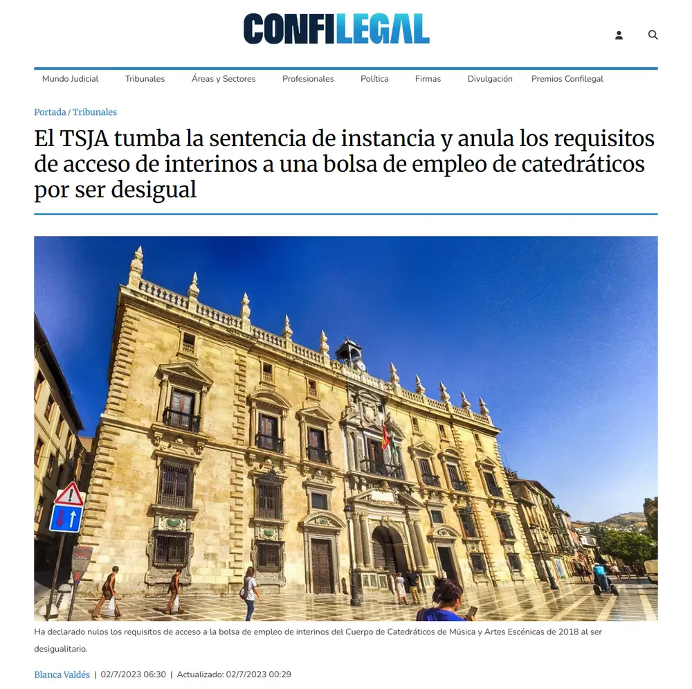 El TSJA tumba la sentencia de instancia y anula los requisitos de a_ - [confilegal.com]