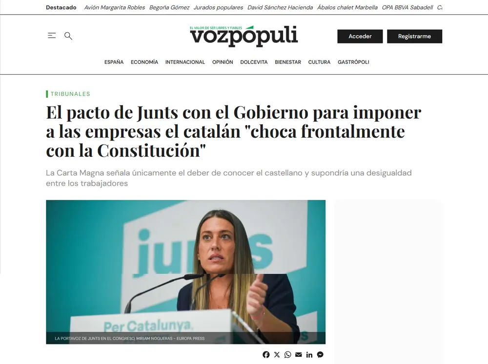 El pacto de Junts con el Gobierno para imponer a las empresas el ca_ - [www.vozpopuli.com]