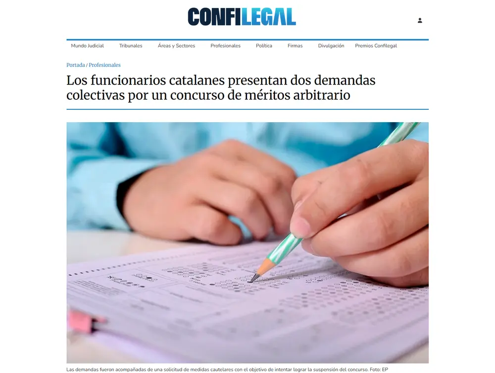 Funcionarios catalanes demandan por un concurso de méritos arbitrar_ - [confilegal.com]