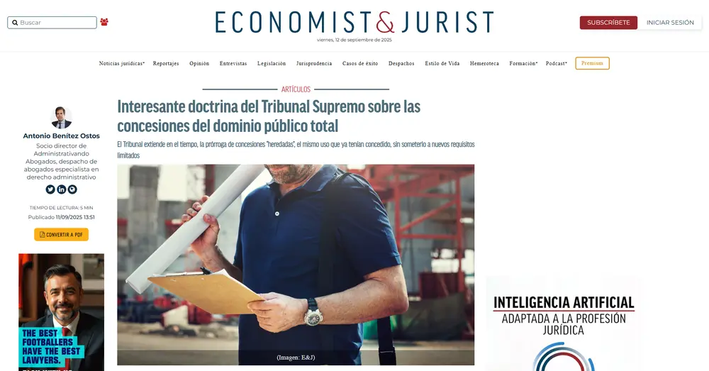 Interesante doctrina del Tribunal Supremo sobre las concesiones del_ - [www.economistjurist.es]