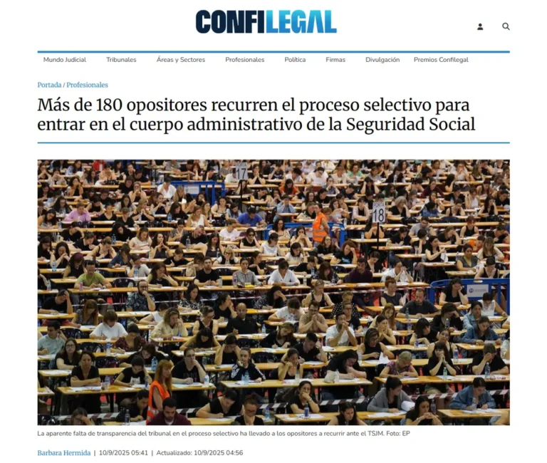 Más de 180 opositores recurren el proceso selectivo para entrar en _ - [confilegal.com] (1)