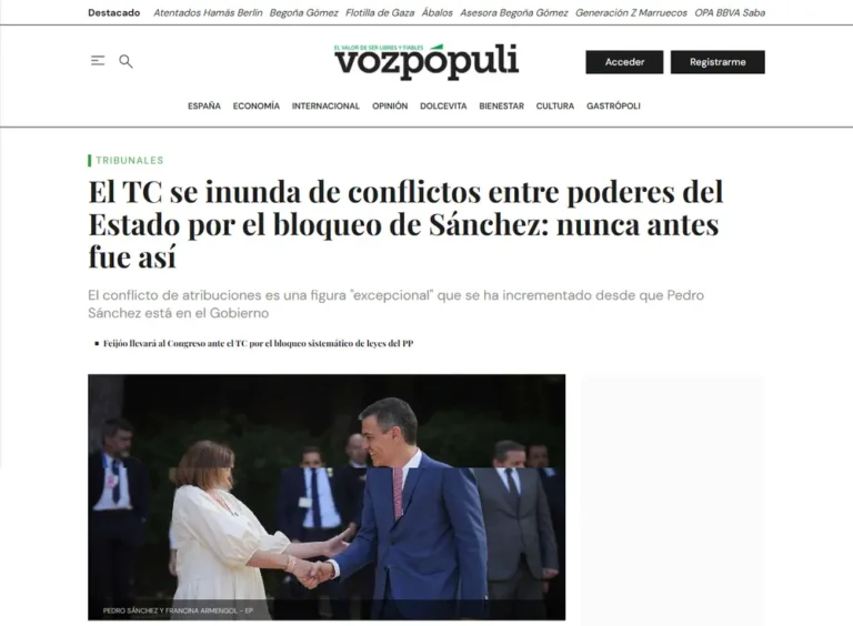 El TC se inunda de conflictos entre poderes del Estado por el bloqu_ - [www.vozpopuli.com]