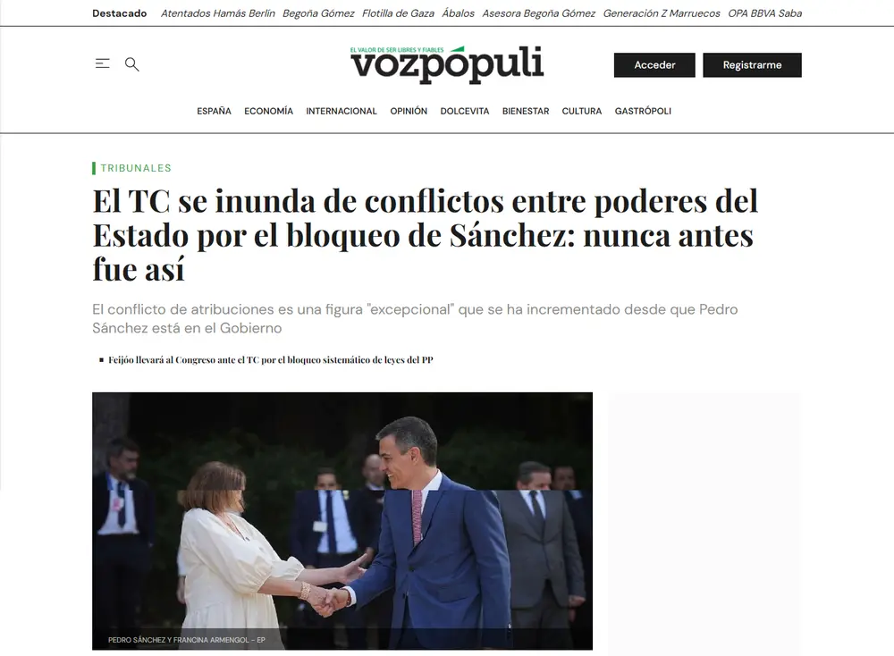 El TC se inunda de conflictos entre poderes del Estado por el bloqu_ - [www.vozpopuli.com]