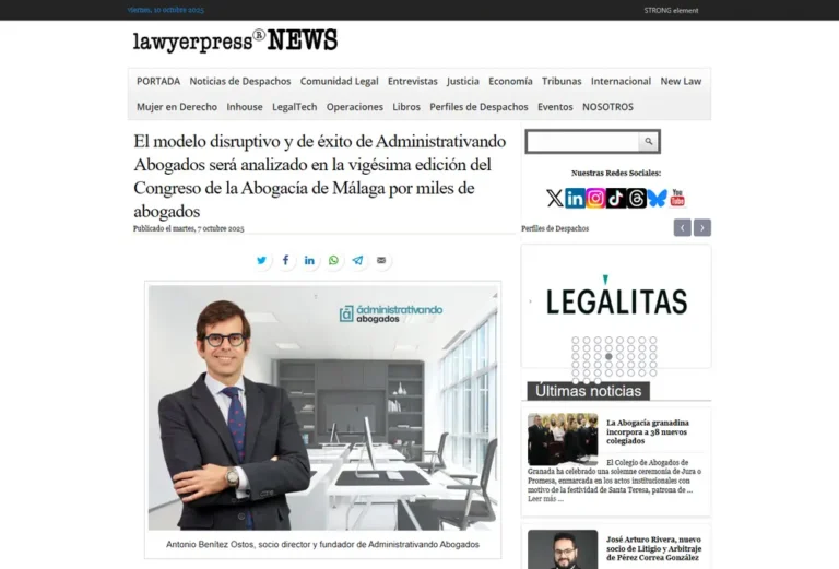 El modelo disruptivo y de éxito de Administrativando Abogados será _ - [www.lawyerpress.com]