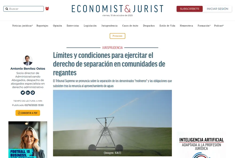 Límites y condiciones para ejercitar el derecho de separación en co_ - [www.economistjurist.es]
