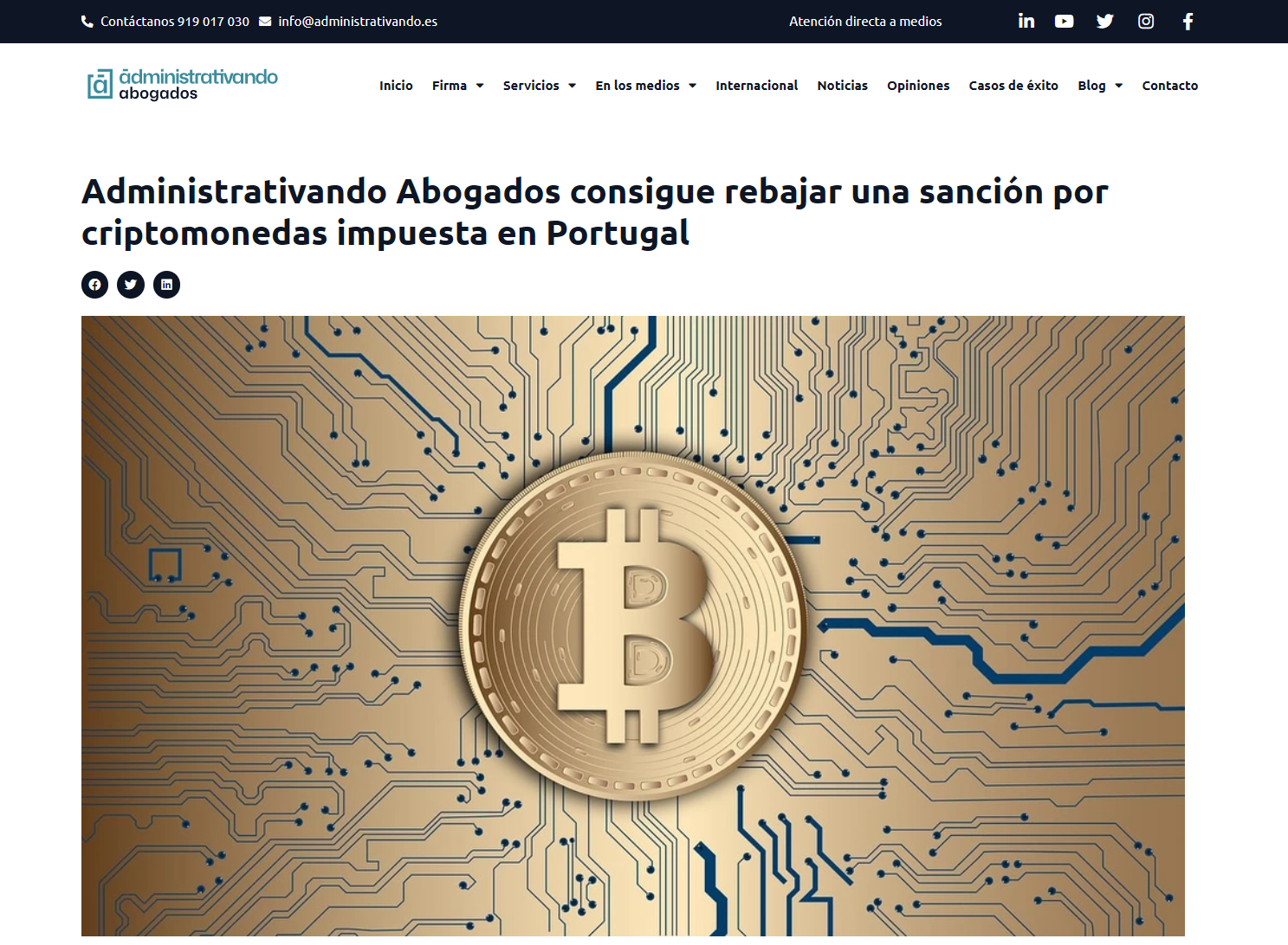 Administrativando Abogados consigue rebajar una sanción por criptom_ - [administrativando.es]