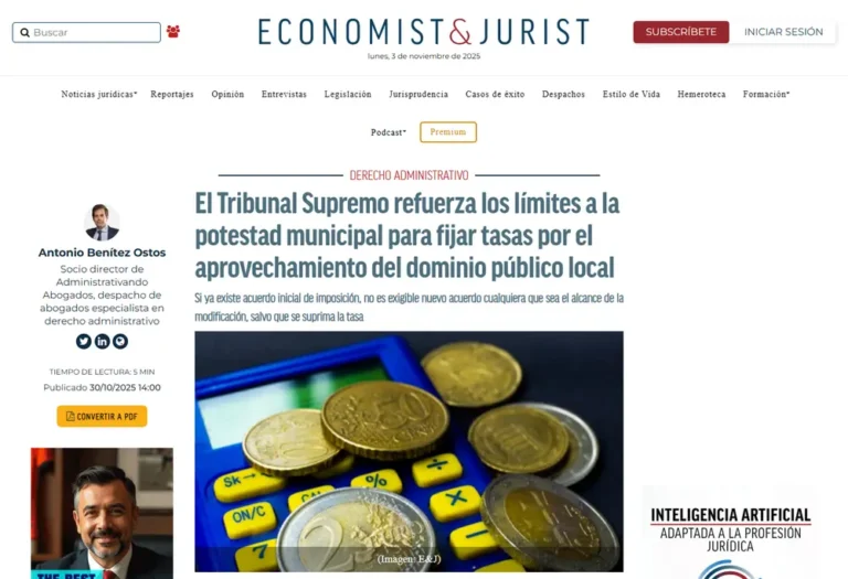 El Tribunal Supremo refuerza los límites a la potestad municipal pa_ - [www.economistjurist.es]