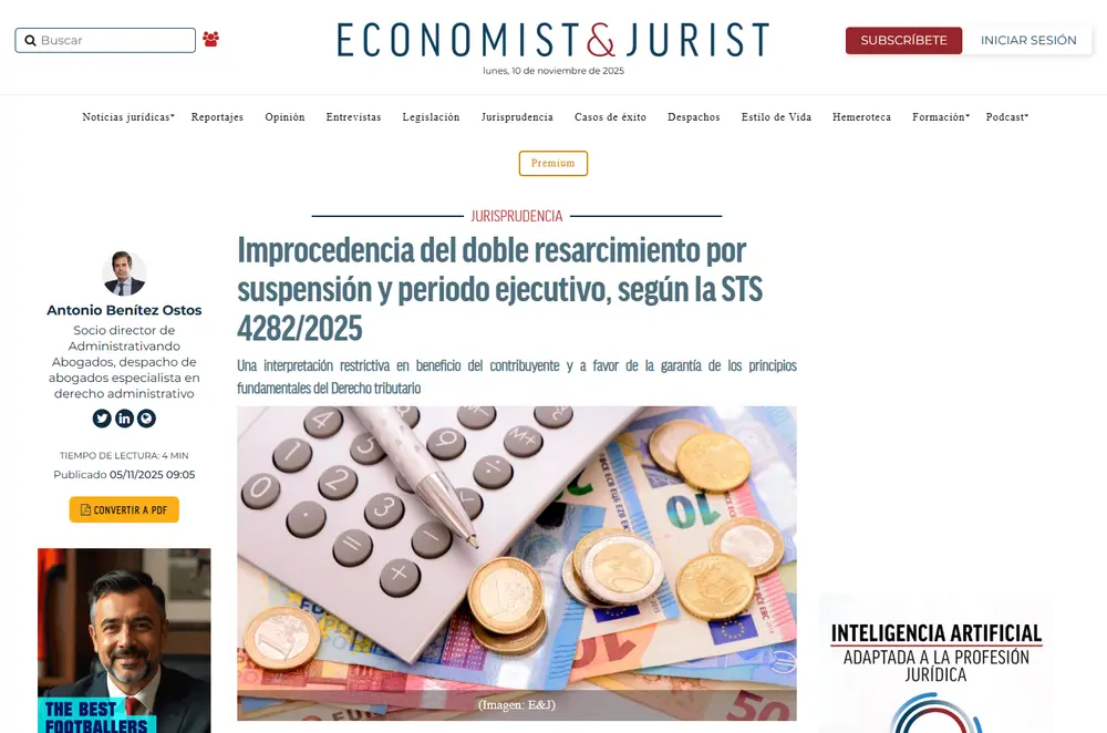 Improcedencia del doble resarcimiento por suspensión y periodo ejec_ - [www.economistjurist.es]