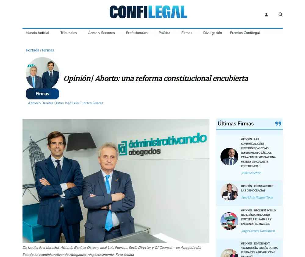 Opinión- Aborto_ una reforma constitucional encubierta - [confilegal.com]
