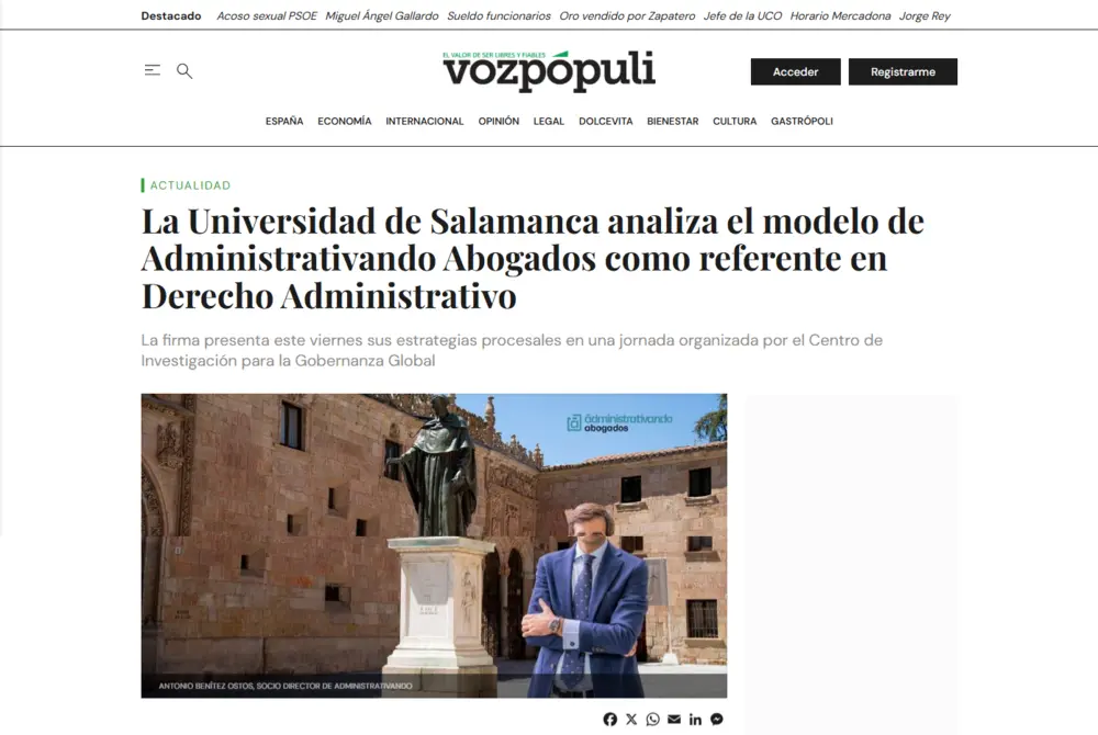La Universidad de Salamanca analiza el modelo de Administrativando _ - [www.vozpopuli.com]