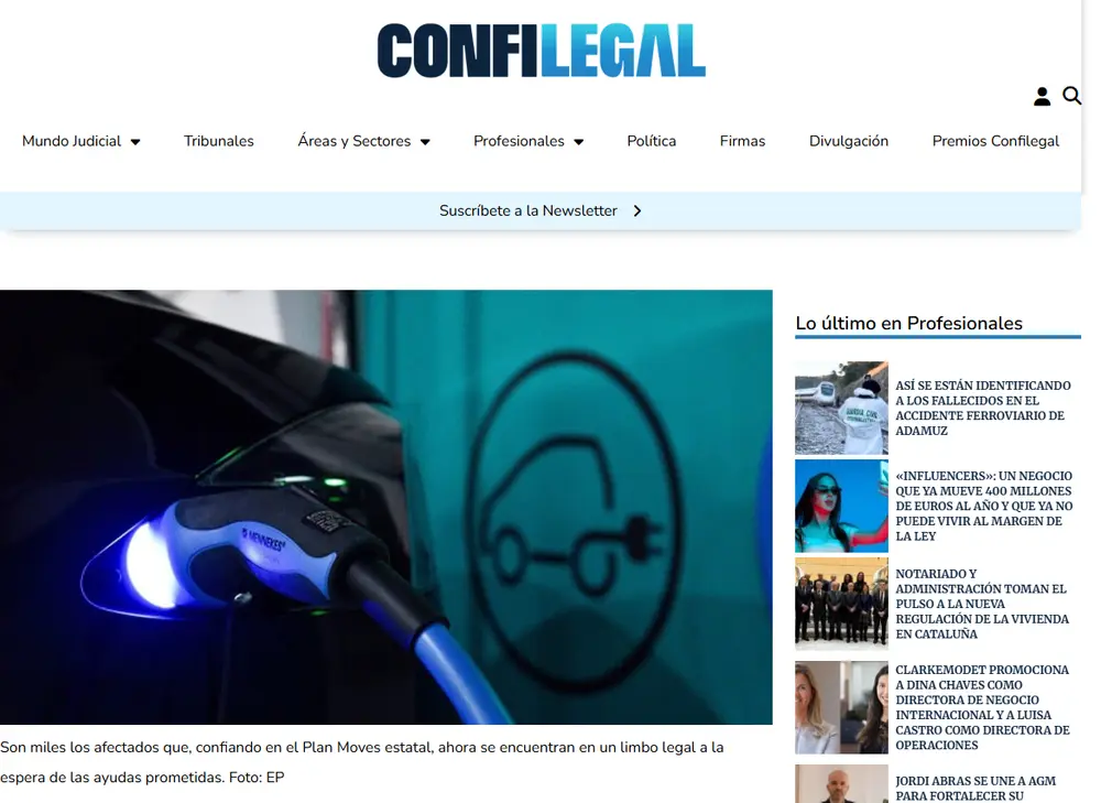 Gran reclamación colectiva al Gobierno por el _Plan Moves III__ las_ - [confilegal.com]