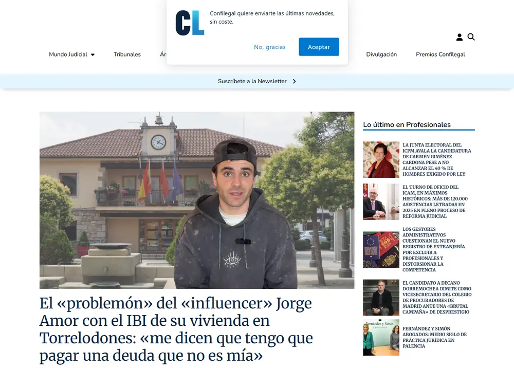 El _problemón_ del _influencer_ Jorge Amor con el IBI de su viviend_ - [confilegal.com]