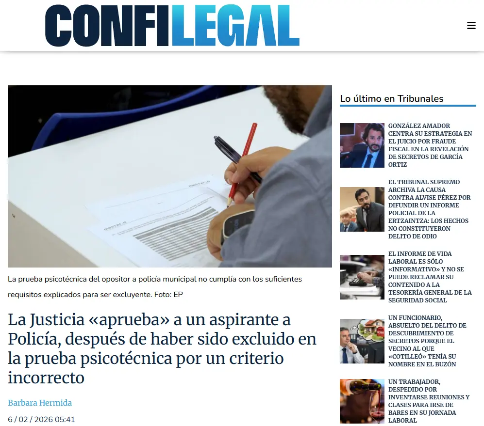 La Justicia _aprueba_ a un aspirante a Policía, después de haber si_ - [confilegal.com]