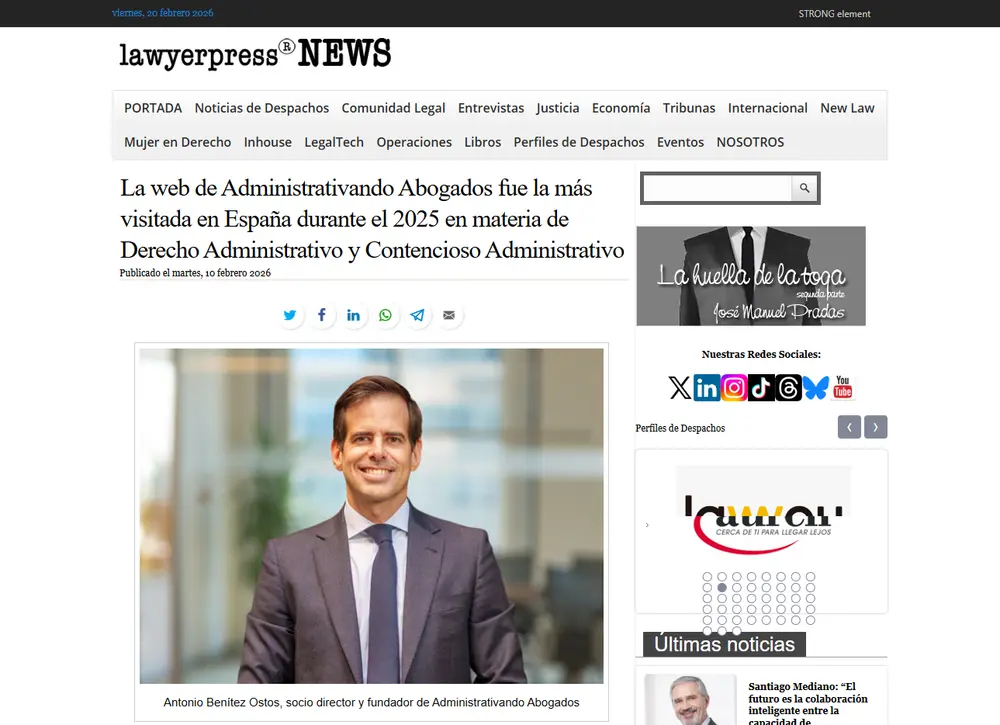 La web de Administrativando Abogados fue la más visitada en España _ - [www.lawyerpress.com]