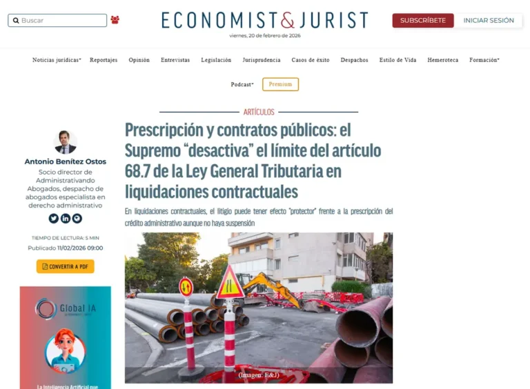 Prescripción y contratos públicos_ el Supremo _desactiva_ el límite_ - [www.economistjurist.es]