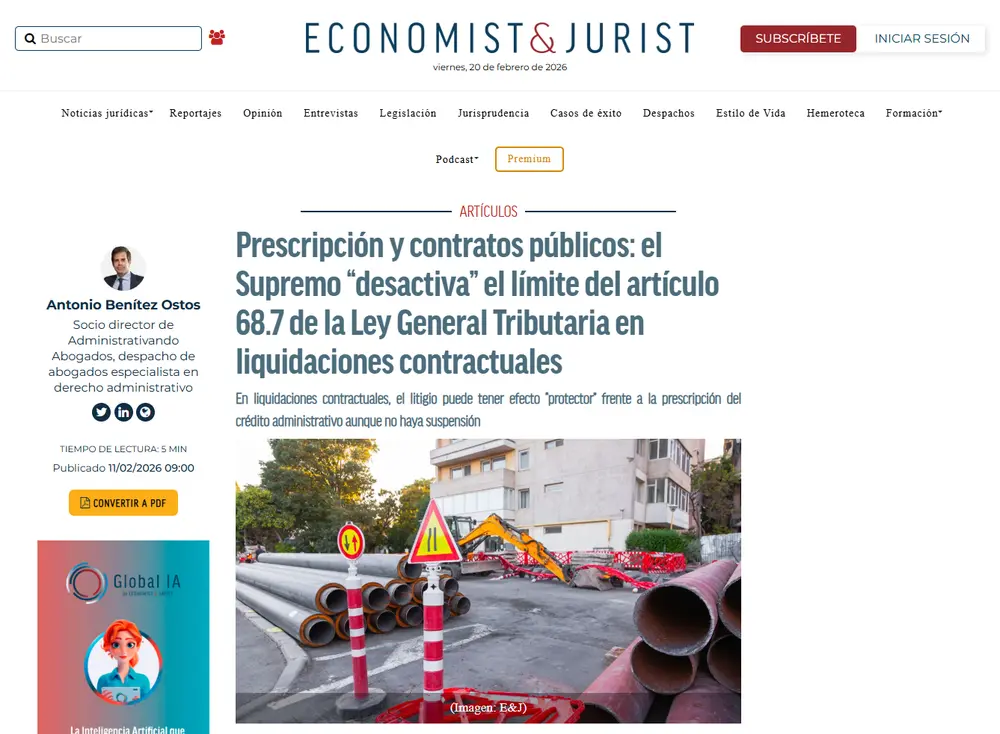 Prescripción y contratos públicos_ el Supremo _desactiva_ el límite_ - [www.economistjurist.es]