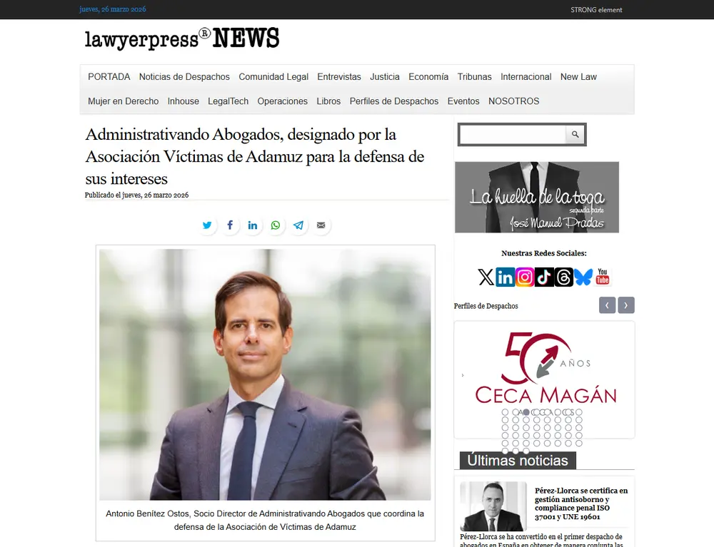 Administrativando Abogados, designado por la Asociación Víctimas de_ - [www.lawyerpress.com]