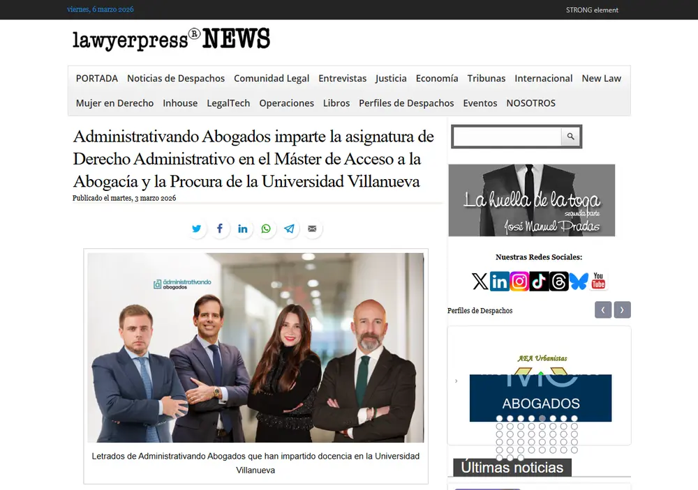 Administrativando Abogados imparte la asignatura de Derecho Adminis_ - [www.lawyerpress.com]