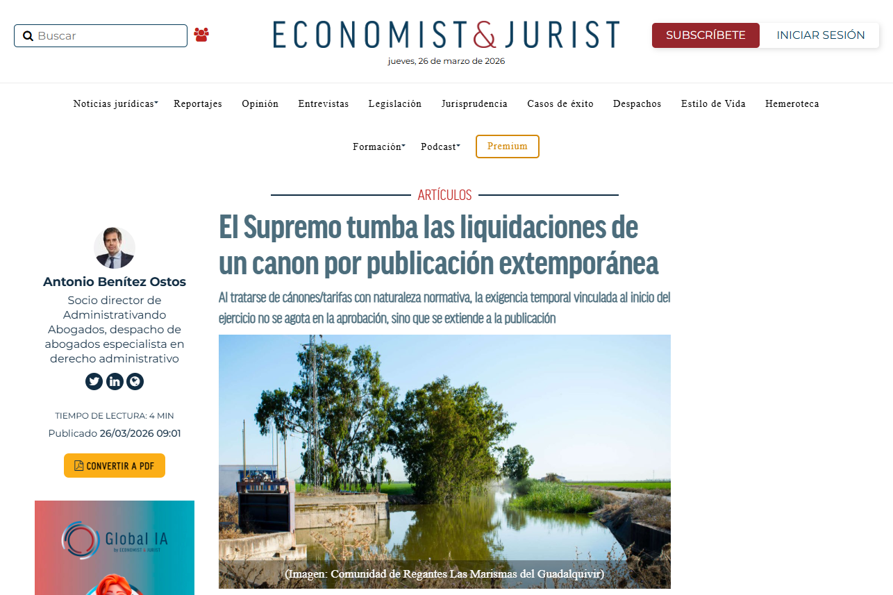 El Supremo tumba las liquidaciones de un canon por publicación exte_ - [www.economistjurist.es]