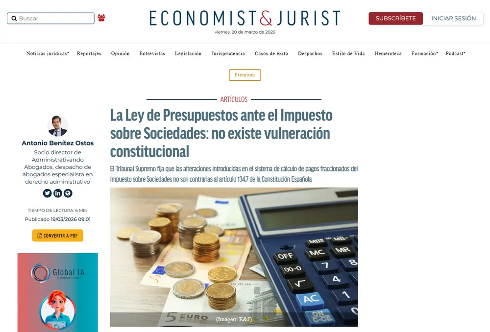 La Ley de Presupuestos ante el Impuesto sobre Sociedades_ no existe_ - [www.economistjurist.es]