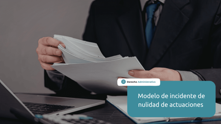 modelo incidente de nulidad de actuaciones