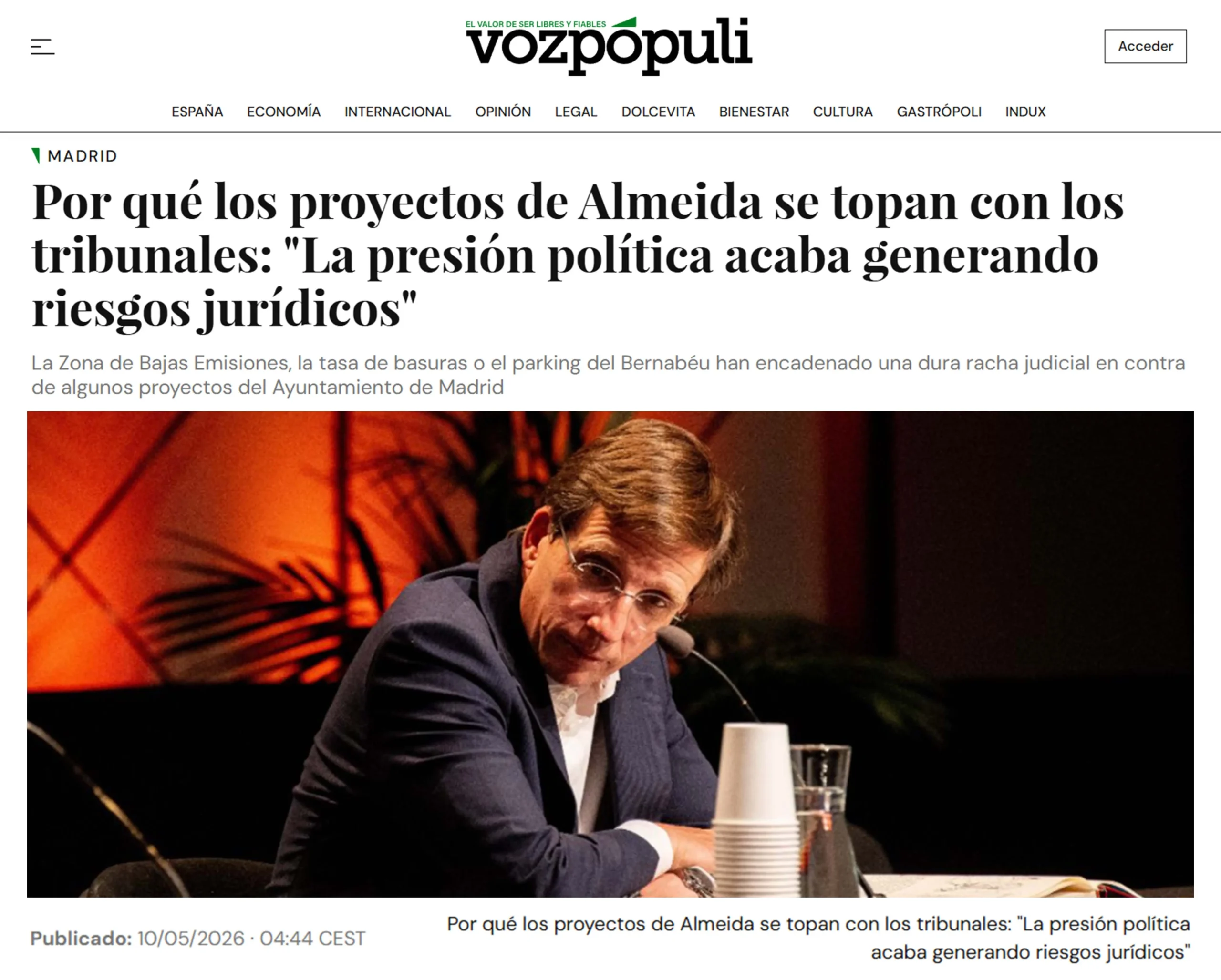 Por qué los proyectos de Almeida se chocan con los tribunales - vozpopuli