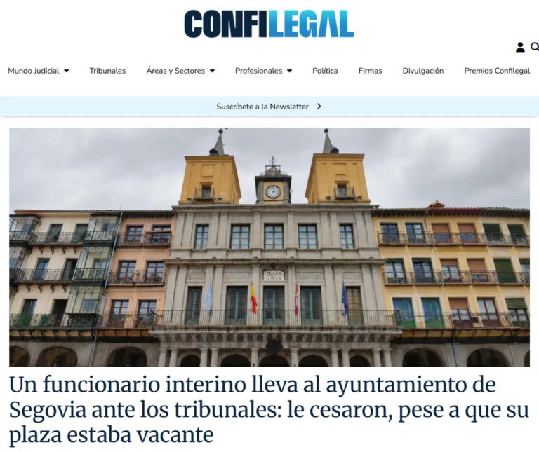 caso exito funcionario interino lleva ayuntamiento segovia ante los tribunales