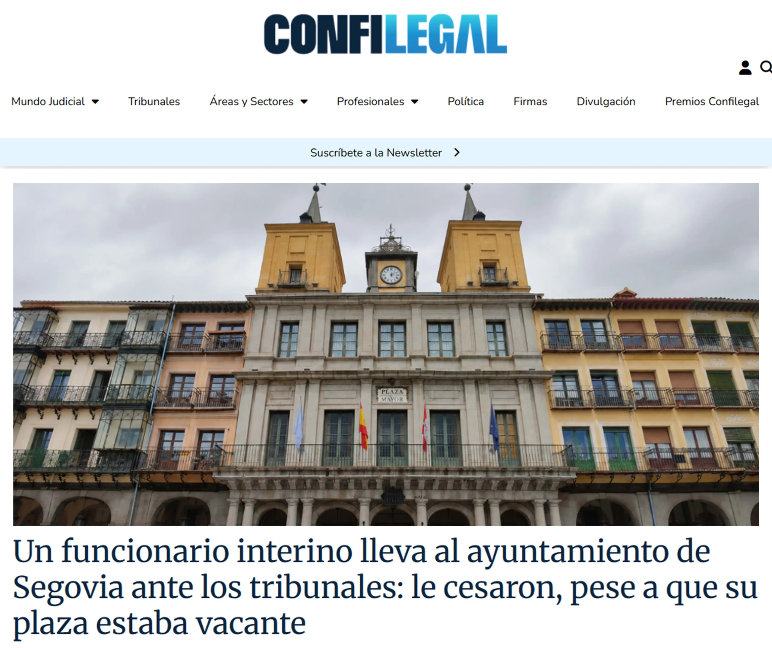 caso exito funcionario interino lleva ayuntamiento segovia ante los tribunales