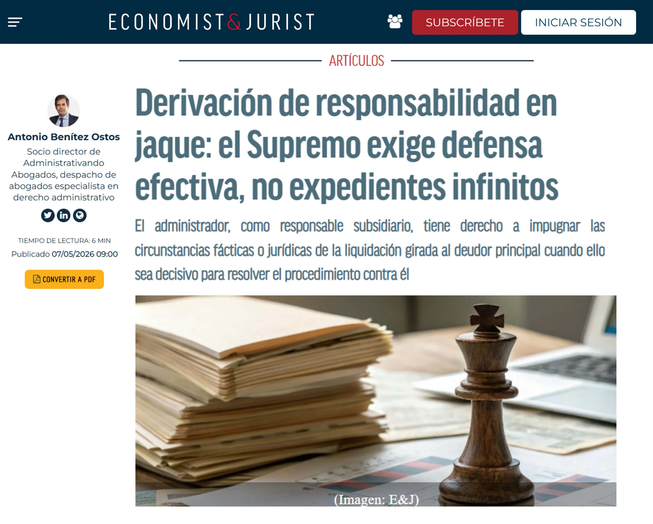 derivación responsabilidad supremo exige defensa efectiva