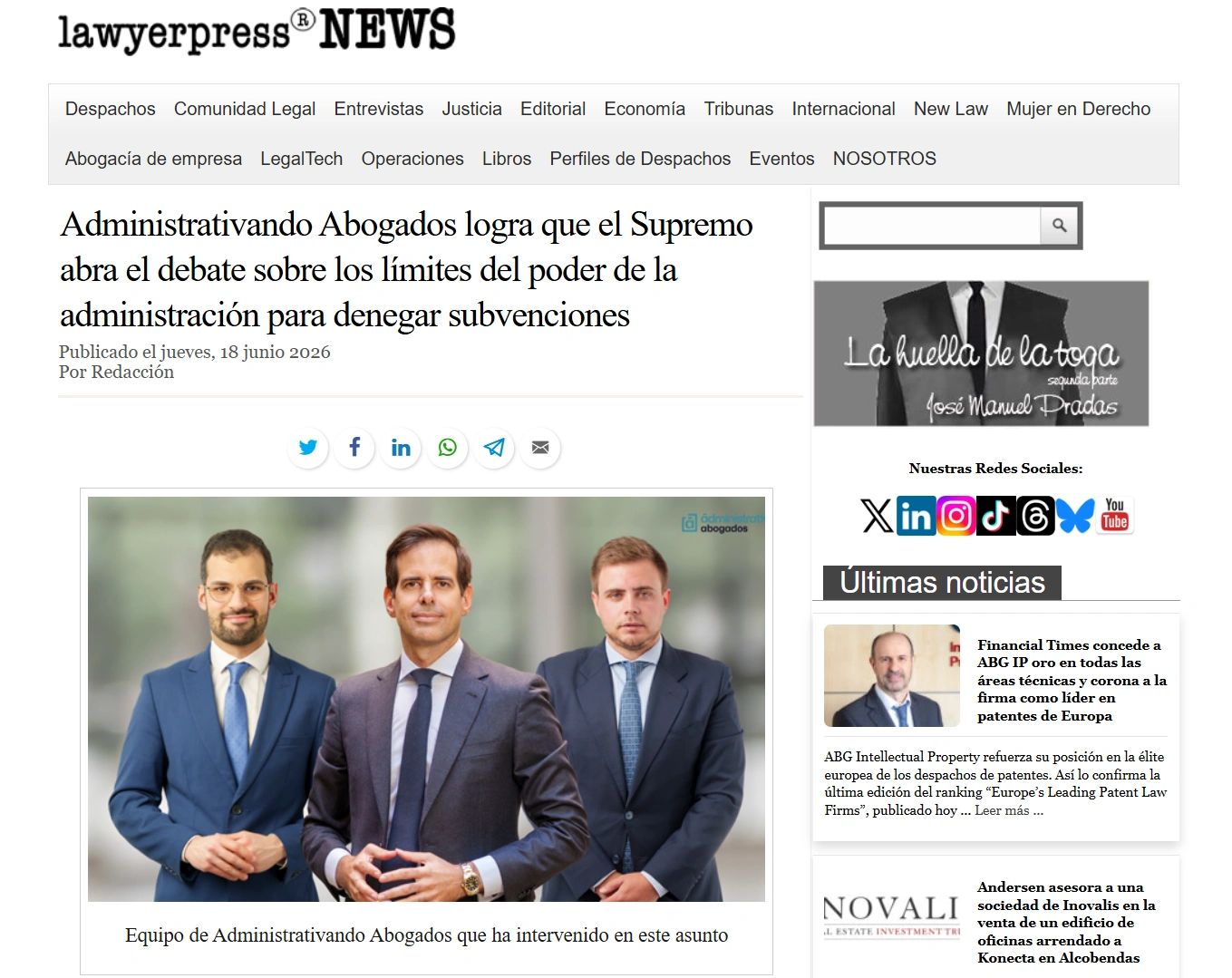 administrativando abogados supremo abra debate limites poder administracion denegar subvenciones
