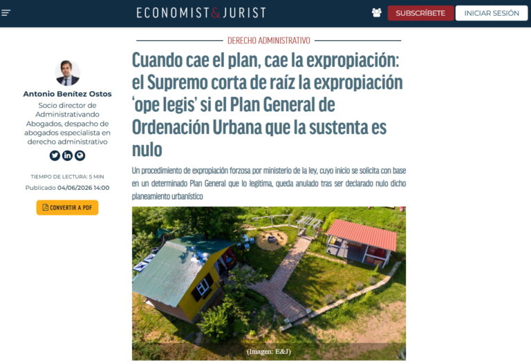 efectos de la nulidad del PGOU en la expropiación