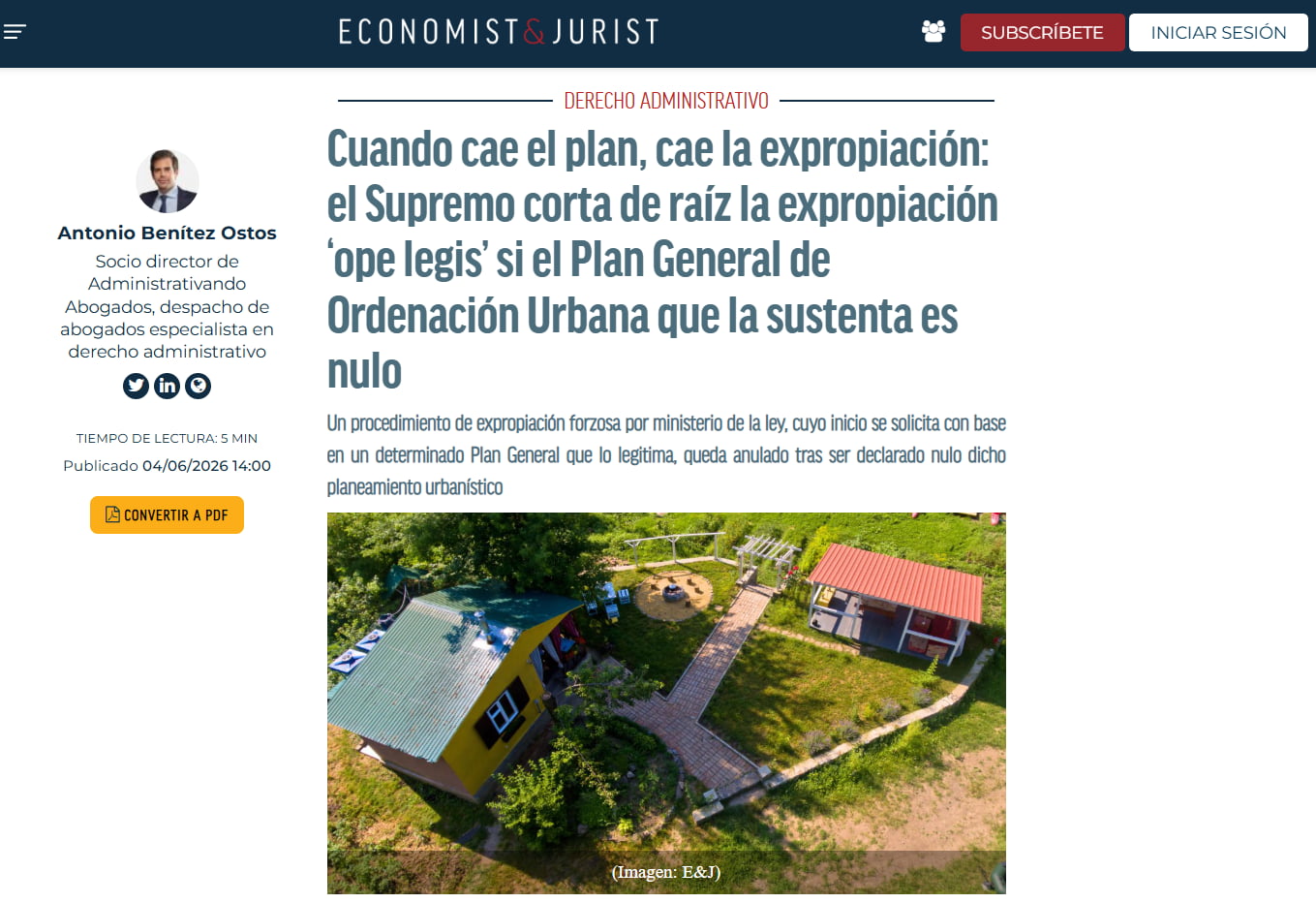 efectos de la nulidad del PGOU en la expropiación