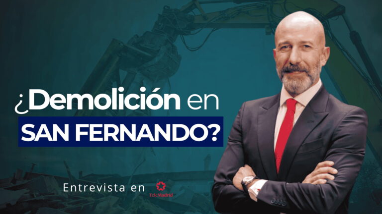 Administrativando en Telemadrid analizando la demolición de la Plaza de España de San Fernando de Henares