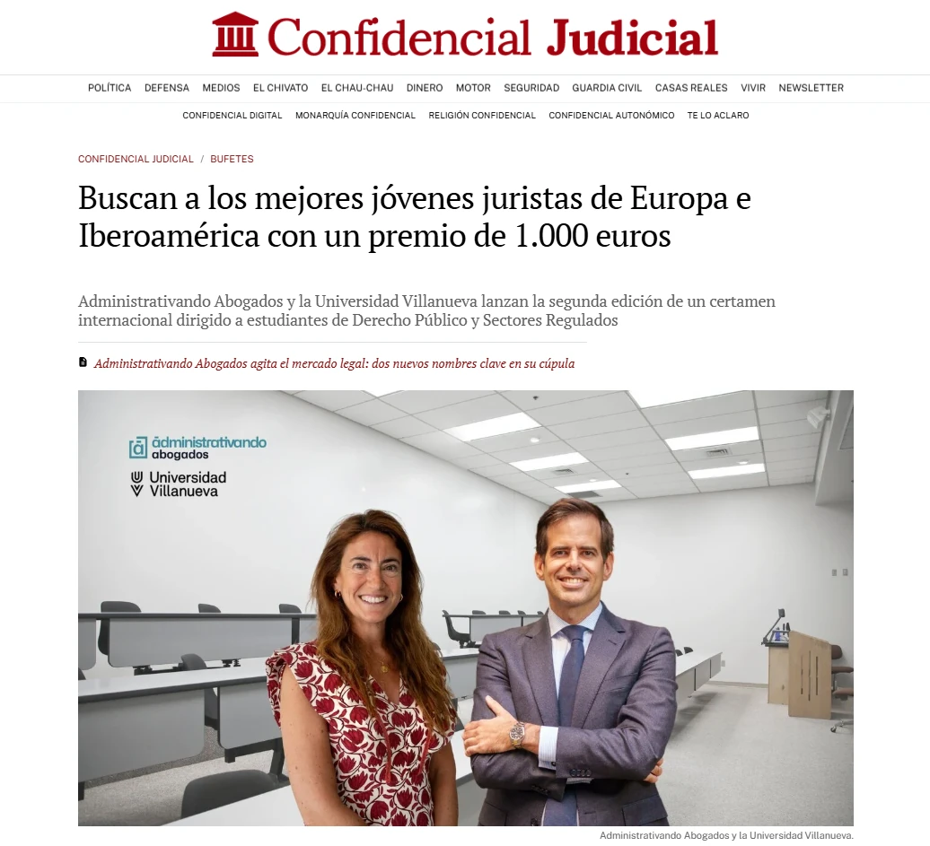 Buscan a los mejores jóvenes juristas de Europa e Iberoamérica con un premio