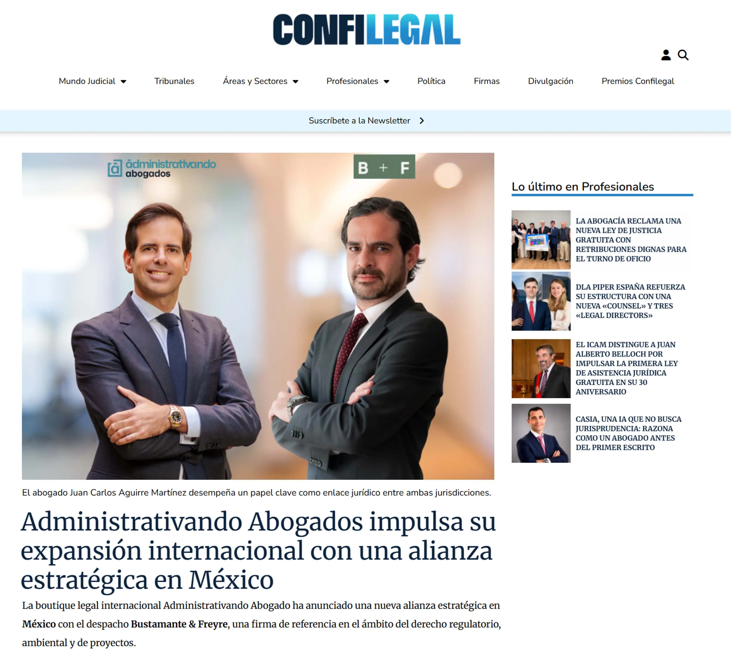 administrativando abogados impulsa expansión internacional alianza méxico