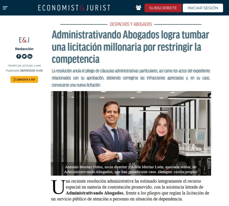 Administrativando tumba licitacion millonaria