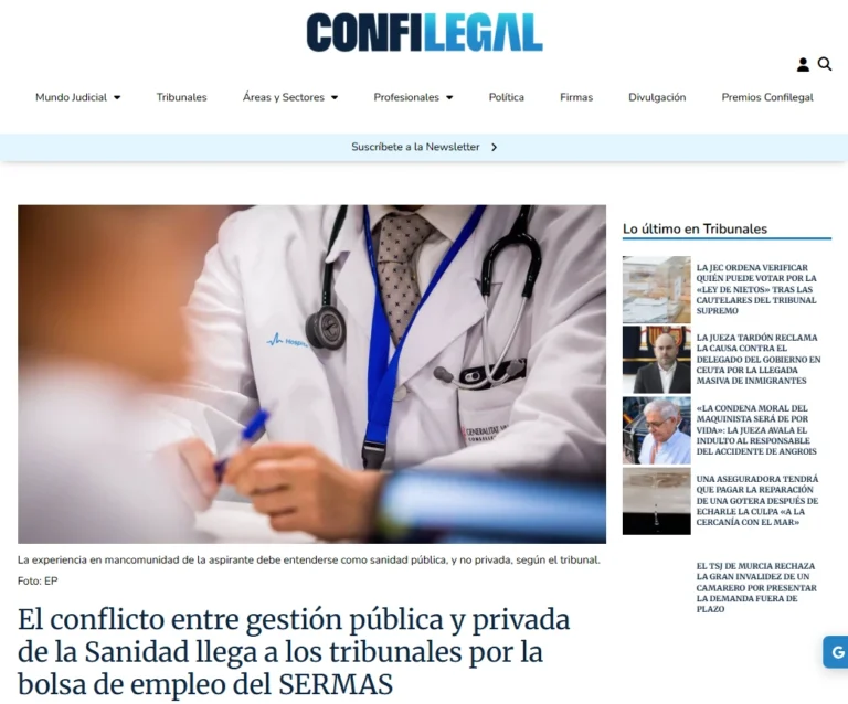 El conflicto entre gestión pública y privada de la Sanidad llega a los tribunales