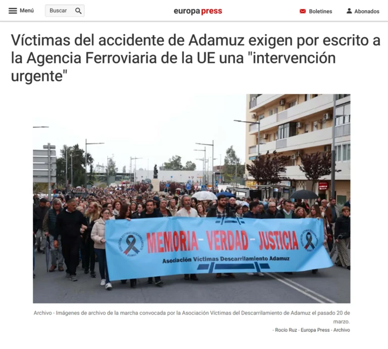 victimas adamuz exigen intervencion urgente