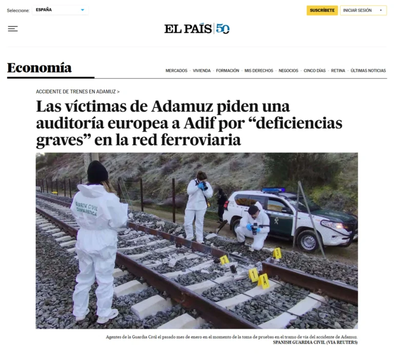 victimas adamuz piden auditoria europea a adif